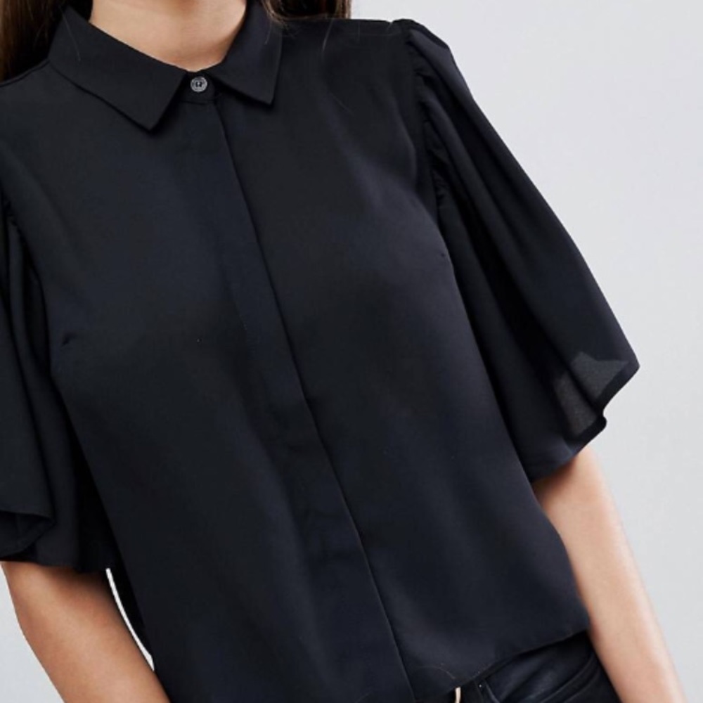 Black Button Up Blouse